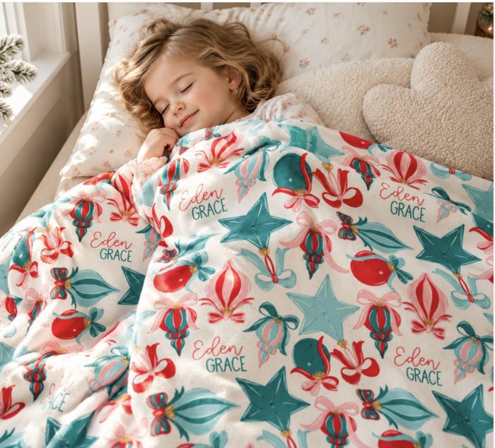 Personalized Christmas Blankets - 3 Sizes