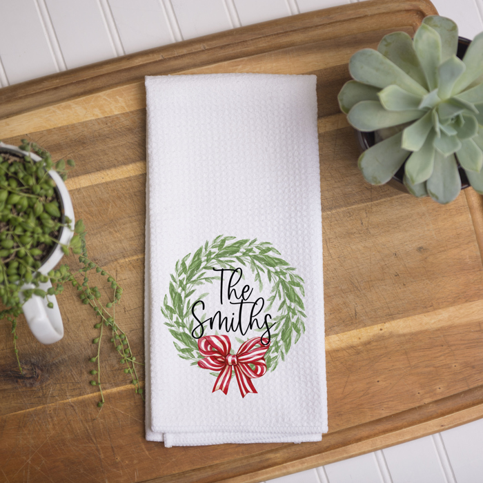 Personalized Christmas Waffle Towel