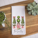  Personalized Chinoiserie Kitchen Towel – Red Topiaries