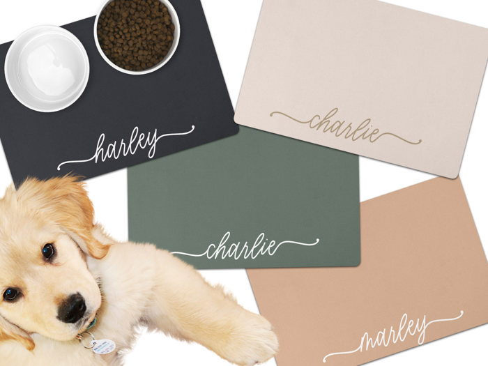 Personalized Petmat - Boho Theme in Many Sizes