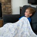  Personalized Blue Bow Nursery & Toddler Blanket
