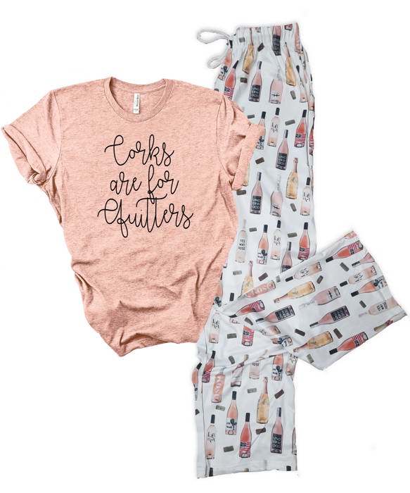 Wine Bottle Pajama Set