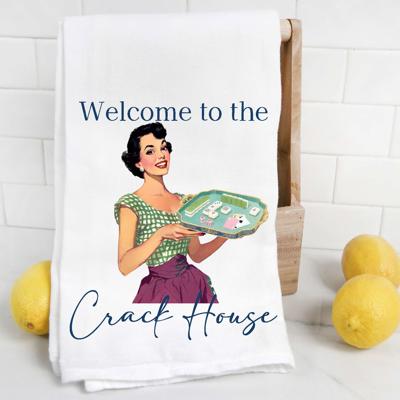 Mahjong Welcome to the Crack House Tea Towel