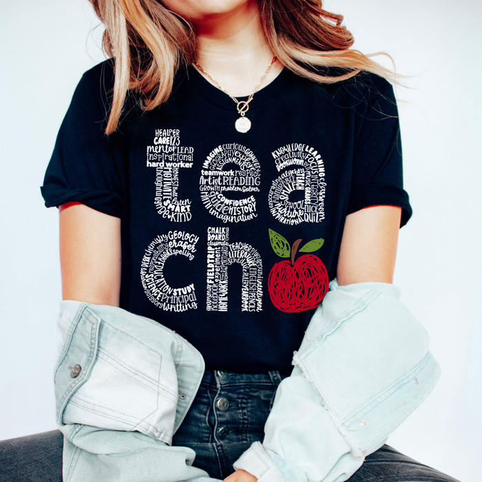 Teacher Graphic Tee for Back to School, Teacher Gifts, and Educators