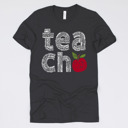 Small (UNISEX) Dark Grey Teacher Graphic Tee for Back to School, Teacher Gifts, and Educators