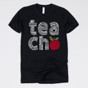 Small (UNISEX) Black Teacher Graphic Tee for Back to School, Teacher Gifts, and Educators