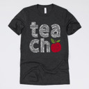 Small (UNISEX) Heather Charcoal Teacher Graphic Tee for Back to School, Teacher Gifts, and Educators