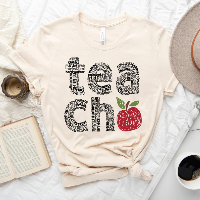 Teacher Graphic Tee for Back to School, Teacher Gifts, and Educators