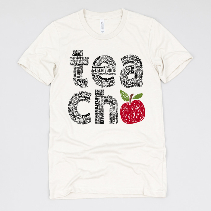 Teacher Graphic Tee for Back to School, Teacher Gifts, and Educators