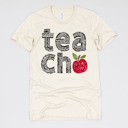 Small (UNISEX) Natural Teacher Graphic Tee for Back to School, Teacher Gifts, and Educators