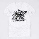 Medium (UNISEX) Best Daddy In The Galaxy: Ash White/Grey Speckle Fandom Dad Gift Graphic Tees – Funny Parody and Pop Culture Shirts for Dads