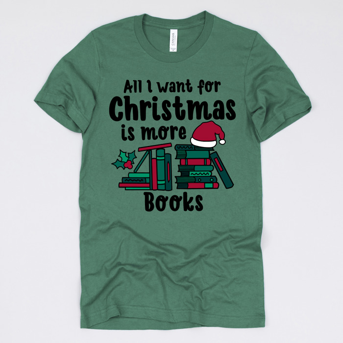 Cozy Christmas Reading T-Shirts - Festive Holiday Book Lover Tees for Teachers, Librarians, Bookworms, and Cozy Gift Ideas
