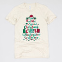 Small (UNISEX) Best Way To Spread Christmas Cheer: Natural Cozy Christmas Reading T-Shirts - Festive Holiday Book Lover Tees for Teachers, Librarians, Bookworms, and Cozy Gift Ideas