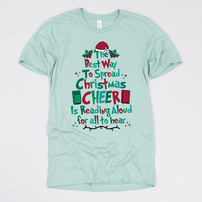 Cozy Christmas Reading T-Shirts - Festive Holiday Book Lover Tees for Teachers, Librarians, Bookworms, and Cozy Gift Ideas
