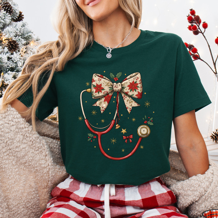 Christmas Nurse T-Shirts – Cute Holiday Gift Tees for Nurses, Labor and Delivery, CNAs, and Healthcare