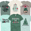 Cozy Christmas Reading T-Shirts - Festive Holiday Book Lover Tees for Teachers, Librarians, Bookworms, and Cozy Gift Ideas