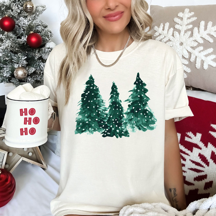Trendy Christmas T-Shirts, Santa, Reindeer, Gingerbread, and Festive Holiday Graphic Tees for Cookie Exchanges, Christmas Lights, and Holiday Gifts