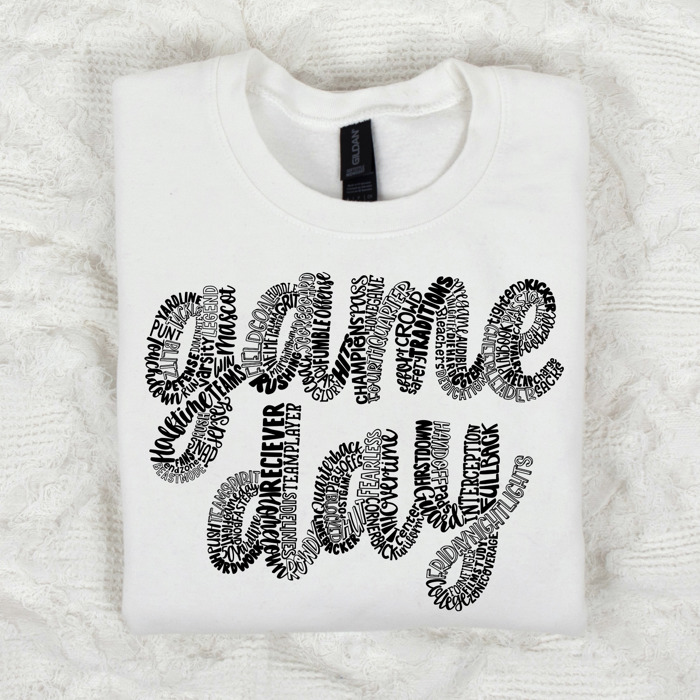 Cozy Game Day Football Sweatshirt – for Fans, Sports Moms, Tailgates, Football Season Gift Idea