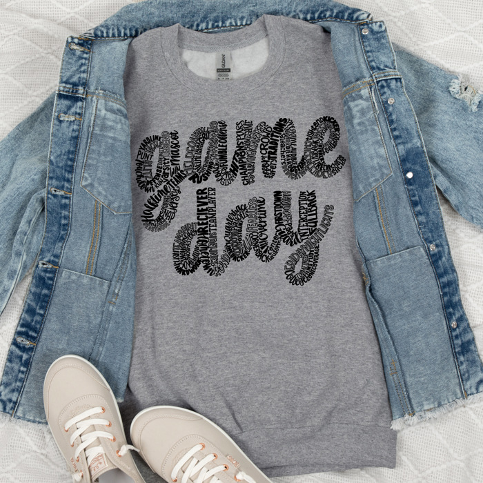 Cozy Game Day Football Sweatshirt – for Fans, Sports Moms, Tailgates, Football Season Gift Idea