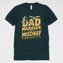 Medium (UNISEX) Mischief Manager: Atlantic Fandom Dad Gift Graphic Tees – Funny Parody and Pop Culture Tees for Dads