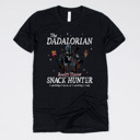 Medium (UNISEX) Dadalorian Snacks: Black Fandom Dad Gift Graphic Tees – Funny Parody and Pop Culture Shirts for Dads
