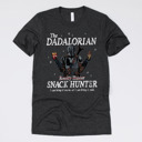 Medium (UNISEX) Dadalorian Snacks: Heather Charcoal Fandom Dad Gift Graphic Tees – Funny Parody and Pop Culture Shirts for Dads