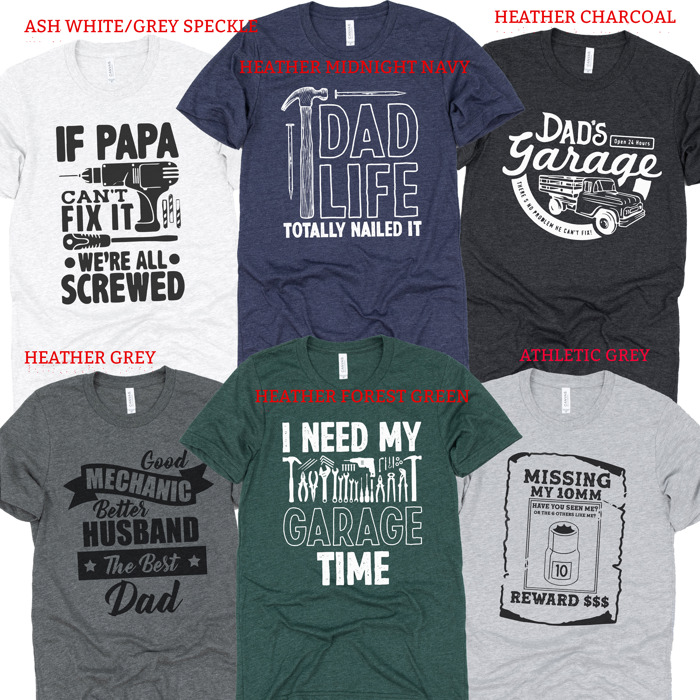 Dad's Garage Soft Bella Canvas Gift Tees