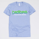 Medium (UNISEX) Dadtopia: Heather Blue Fandom Dad Gift Graphic Tees – Funny Parody and Pop Culture Tees for Dads
