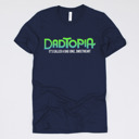 Medium (UNISEX) Dadtopia: Navy Fandom Dad Gift Graphic Tees – Funny Parody and Pop Culture Tees for Dads