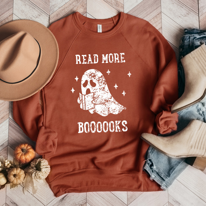 Funny Halloween Teacher Sweater – Spooky Skeleton and Ghost Design, Teacher Costume Top for Classroom, Pumpkin Patch, and Fall Parties