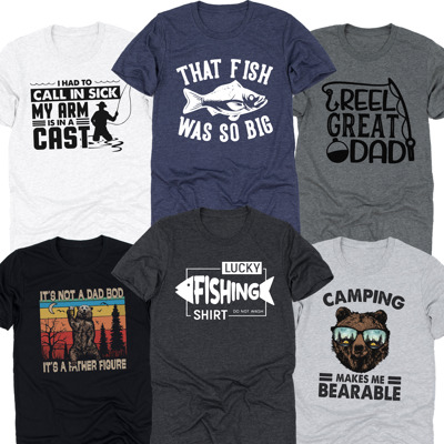 Funny Dad Gift Tees – Puns, Camping, Fishing, and Outdoorsy Humor