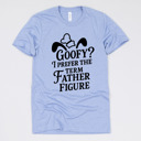 Medium (UNISEX) Goofy Father Figure: Heather Blue Fandom Dad Gift Graphic Tees – Funny Parody and Pop Culture Tees for Dads