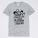 Medium (UNISEX) Goofy Father Figure: Athletic Grey Fandom Dad Gift Graphic Tees – Funny Parody and Pop Culture Tees for Dads