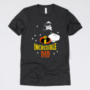 Medium (UNISEX) Incredible Dad: Heather Charcoal Fandom Dad Gift Graphic Tees – Funny Parody and Pop Culture Shirts for Dads