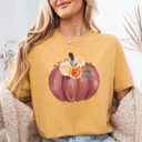 Small (UNISEX) Maroon Pumpkin: Mustard Cozy Thanksgiving Holiday Tees – Pumpkins, Turkeys, and Thankful Vibes, Family Gatherings, Holiday Comfort, Trendy Friendsgiving
