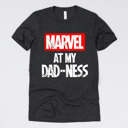 Medium (UNISEX) Marvel At My Dadness: Heather Charcoal Fandom Dad Gift Graphic Tees – Funny Parody and Pop Culture Tees for Dads