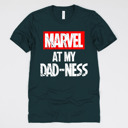 Medium (UNISEX) Marvel At My Dadness: Atlantic Fandom Dad Gift Graphic Tees – Funny Parody and Pop Culture Tees for Dads