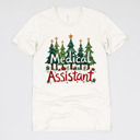 Small (UNISEX) Medical Assistant: Vintage White Christmas Medical Crew T-Shirts – Festive Holiday Tees for Nurses, Lab Techs, Pharmacists, Healthcare Teams and Xmas Gift Ideas