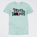 Small (UNISEX) Merry Bookmas: Dusty Blue Cozy Christmas Reading T-Shirts - Festive Holiday Book Lover Tees for Teachers, Librarians, Bookworms, and Cozy Gift Ideas
