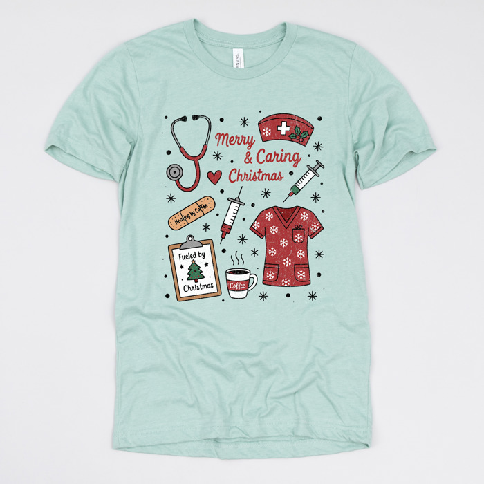 Christmas Nurse T-Shirts – Cute Holiday Gift Tees for Nurses, Labor and Delivery, CNAs, and Healthcare