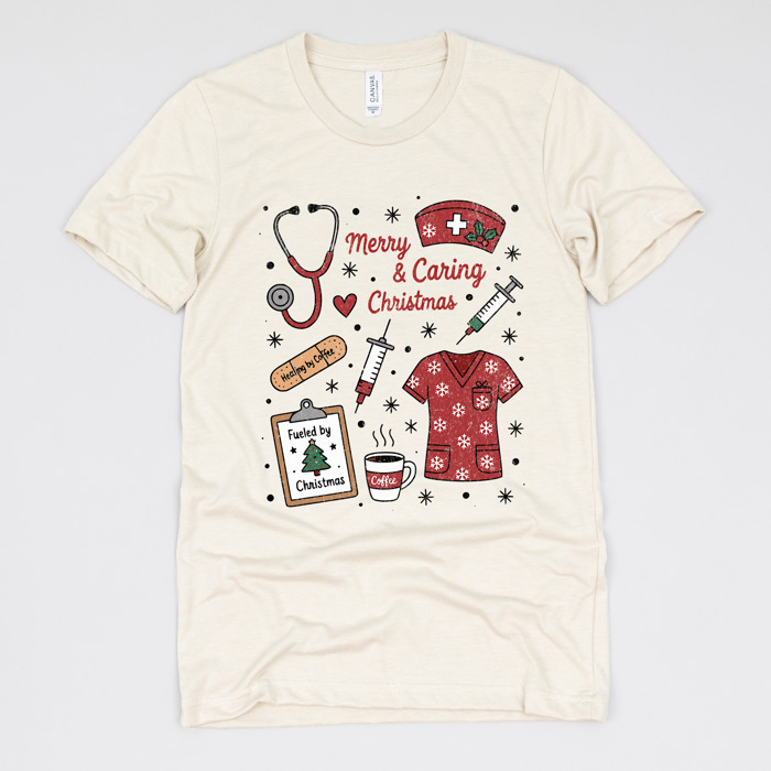 Christmas Nurse T-Shirts – Cute Holiday Gift Tees for Nurses, Labor and Delivery, CNAs, and Healthcare