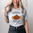  Autumn Style Morning Pumpkin Thanksgiving Graphic Tee