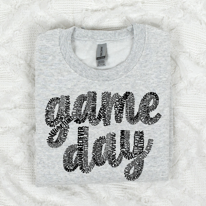 Cozy Game Day Football Sweatshirt – for Fans, Sports Moms, Tailgates, Football Season Gift Idea