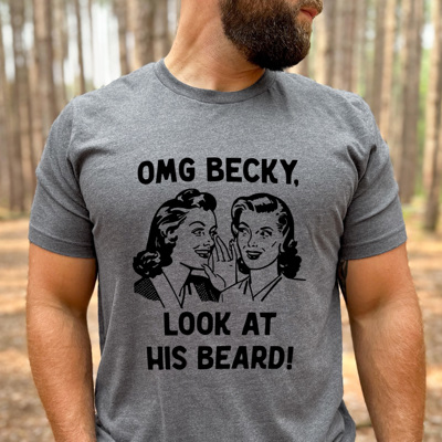 Men’s Beard Humor Tee – Pop Culture Pun Gift for Dad's
