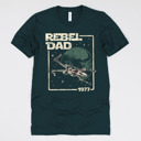 Medium (UNISEX) Rebel Dad: Atlantic Fandom Dad Gift Graphic Tees – Funny Parody and Pop Culture Shirts for Dads