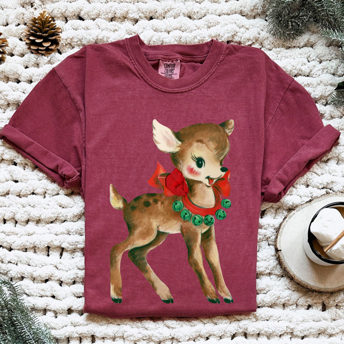 Vintage Christmas T-Shirts – Retro Holiday Tees with Santa, Snowman, Reindeer, and Festive Nostalgia