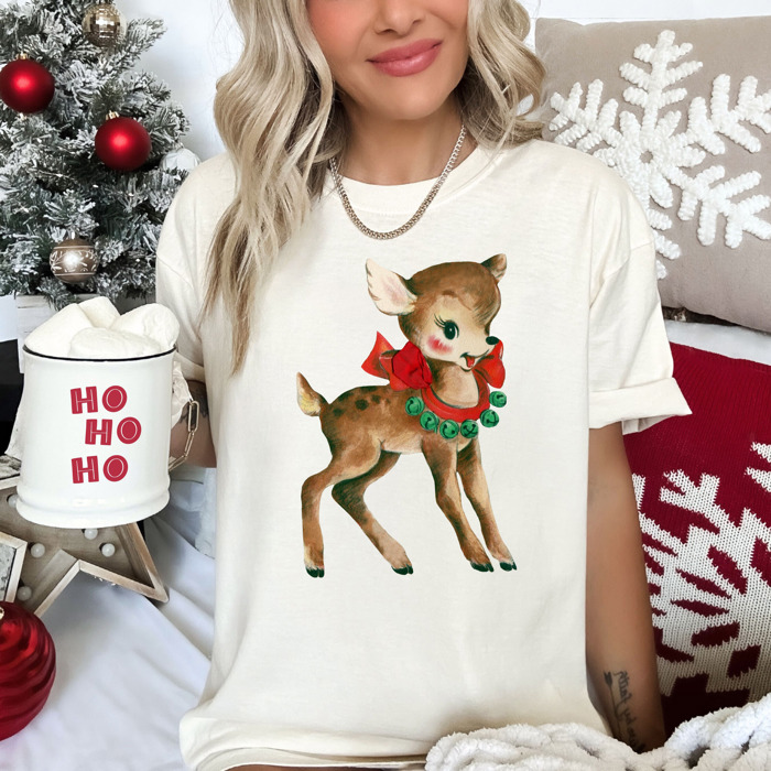 Vintage Christmas T-Shirts – Retro Holiday Tees with Santa, Snowman, Reindeer, and Festive Nostalgia