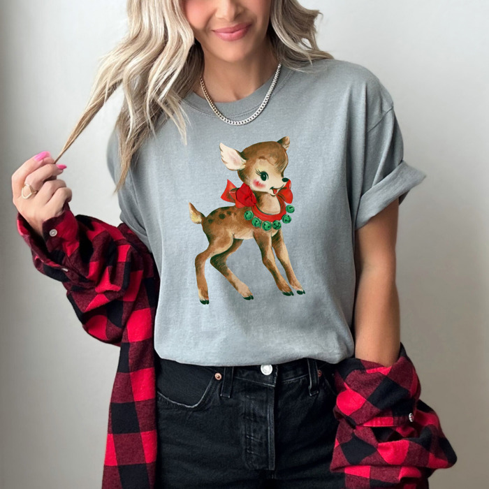 Vintage Christmas T-Shirts – Retro Holiday Tees with Santa, Snowman, Reindeer, and Festive Nostalgia