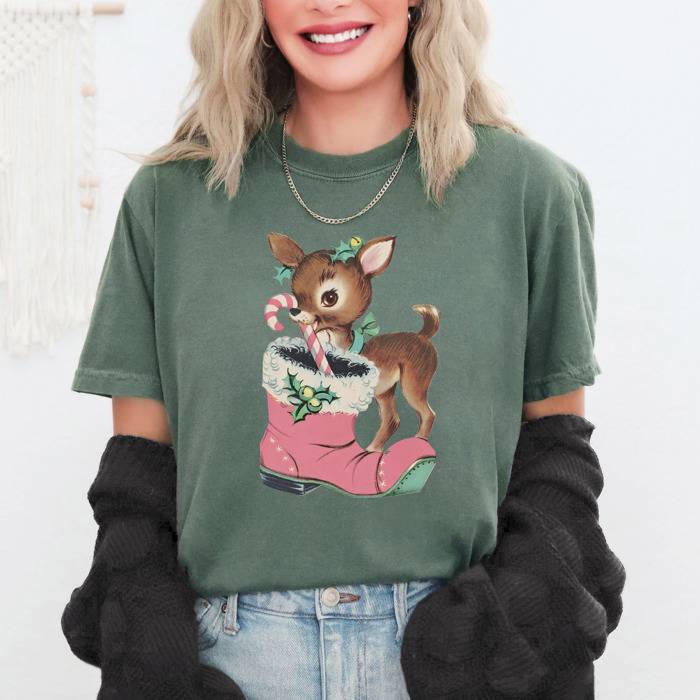 Vintage Minty Christmas Holiday Tees – Santa, Reindeer, Snowman, Noël, and Poinsettia for Classic Holiday Cheer, Cozy Winter Style, and Holiday Gift Ideas
