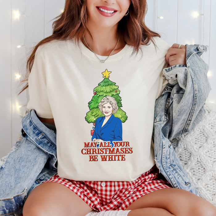 Golden Girls Christmas Tees - Funny Retro Holiday Tops for Christmas Parties, Coworker Gifts, Secret Santa, Classic TV Fans, and Hilarious Gift Ideas